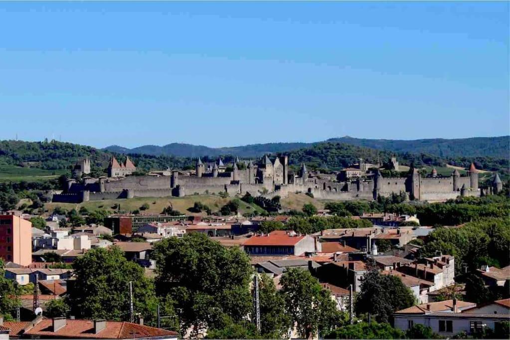 Studio Avec Parking Vue Sur La Cite De Carcassonne Exterior foto